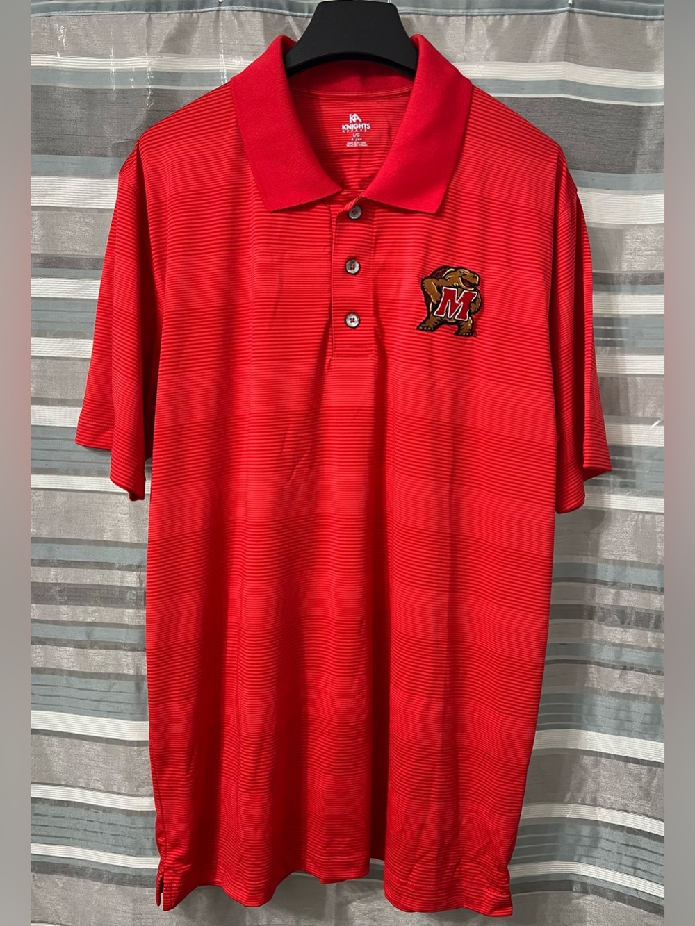 Maryland Terrapins Red Men’s Polo with Embroidered Logo - Performance Knit